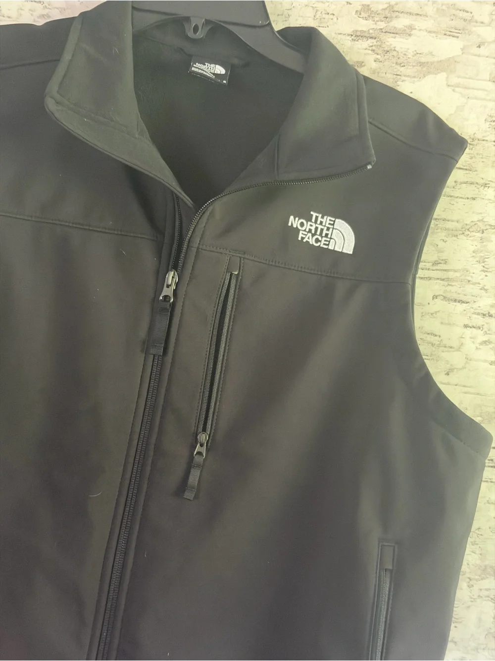 The North Face Men’s Black Softshell Vest with Logo